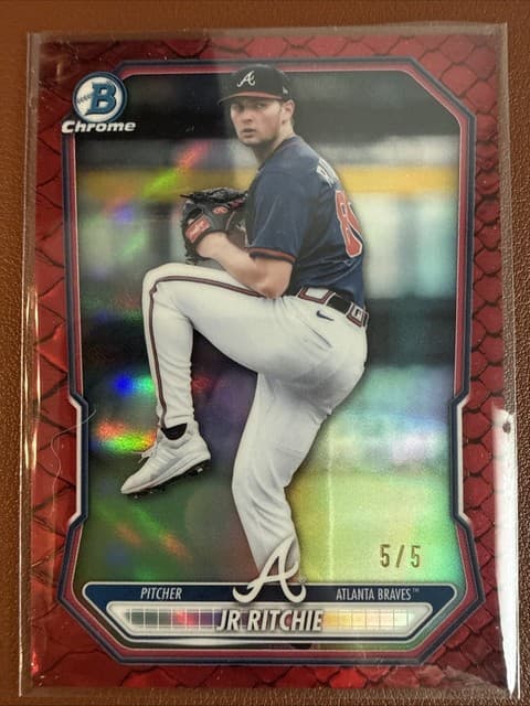 Topps 2026 Bowman Chrome JR Ritchie Red Reptilian /5 Braves