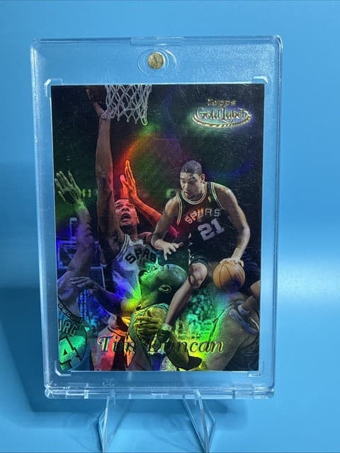 Tim Duncan RARE GOLD LABEL REFRACTOR INVESTMENT CARD San Antonio Spurs SP