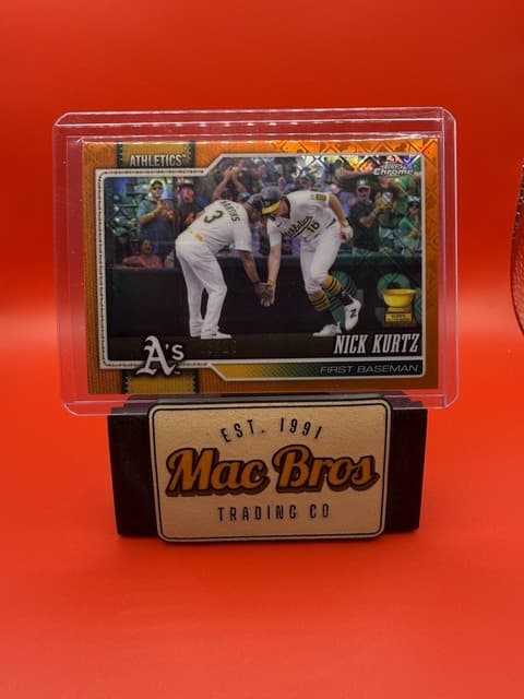 2026 Topps Chrome Logofractor NICK KURTZ Image Variation Orange Refractor /25 SP